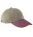 Adams LP102 Khaki Two-Tone Optimum Dad Hat Khaki/Burgundy front view