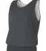 N2206 A4 Youth Reversible Mesh Tank GRAPHITE/ WHITE front view