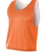 N2274 A4 Lacrosse Reversible Practice Jersey ORANGE/ WHITE front view