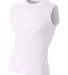 N2306 A4 Compression Muscle Tee WHITE front view