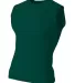N2306 A4 Compression Muscle Tee FOREST GREEN front view