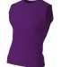 N2306 A4 Compression Muscle Tee PURPLE front view