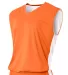 N2320 A4 Adult Reversible Moisture Management Musc ORANGE/ WHITE front view
