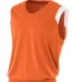 N2340 A4 Adult Moisture Management V-neck Muscle ORANGE/ WHITE front view