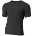 N3130 A4 Short Sleeve Compression Crew in Black