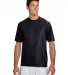 N3142 A4 Adult Cooling Performance Crew Tee BLACK front view