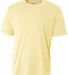N3142 A4 Adult Cooling Performance Crew Tee LIGHT YELLOW front view