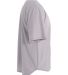 N4184 A4 Adult Short Sleeve Full Button Baseball T in Grey side view