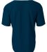 N4184 A4 Adult Short Sleeve Full Button Baseball T in Navy back view
