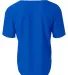 N4184 A4 Adult Short Sleeve Full Button Baseball T ROYAL back view