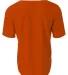 N4184 A4 Adult Short Sleeve Full Button Baseball T ATHLETIC ORANGE back view