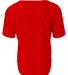 N4184 A4 Adult Short Sleeve Full Button Baseball T SCARLET back view