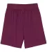 N5184 A4 7 Inch Adult Lined Micromesh Shorts MAROON front view