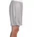 N5244 A4 Adult 7 inch Performance  Shorts No Pocke SILVER side view
