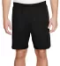 N5244 A4 Adult 7 inch Performance  Shorts No Pocke BLACK front view