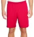 N5244 A4 Adult 7 inch Performance  Shorts No Pocke SCARLET front view