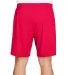 N5244 A4 Adult 7 inch Performance  Shorts No Pocke SCARLET back view