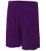 N5244 A4 Adult 7 inch Performance  Shorts No Pocke PURPLE front view