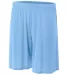 N5244 A4 Adult 7 inch Performance  Shorts No Pocke LIGHT BLUE front view