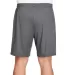 N5244 A4 Adult 7 inch Performance  Shorts No Pocke GRAPHITE back view