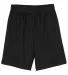N5255 A4 9 Inch Adult Lined Micromesh Shorts BLACK front view