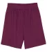 N5255 A4 9 Inch Adult Lined Micromesh Shorts MAROON front view