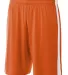 N5284 A4 Adult Reversible Moisture Management 10"  ORANGE/ WHITE front view