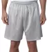 N5293 A4 Adult Lined Tricot Mesh Shorts SILVER front view
