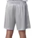 N5293 A4 Adult Lined Tricot Mesh Shorts SILVER back view