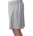 N5293 A4 Adult Lined Tricot Mesh Shorts SILVER side view