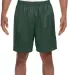 N5293 A4 Adult Lined Tricot Mesh Shorts FOREST GREEN front view