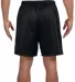 N5293 A4 Adult Lined Tricot Mesh Shorts BLACK back view