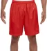 N5293 A4 Adult Lined Tricot Mesh Shorts SCARLET front view