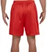 N5293 A4 Adult Lined Tricot Mesh Shorts SCARLET back view