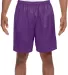 N5293 A4 Adult Lined Tricot Mesh Shorts PURPLE front view