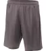 N5293 A4 Adult Lined Tricot Mesh Shorts GRAPHITE front view