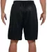 N5296 A4 Adult Lined Tricot Mesh Shorts BLACK back view