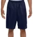 N5296 A4 Adult Lined Tricot Mesh Shorts NAVY front view