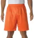 N5296 A4 Adult Lined Tricot Mesh Shorts ATHLETIC ORANGE front view