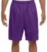 N5296 A4 Adult Lined Tricot Mesh Shorts PURPLE front view
