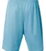 N5296 A4 Adult Lined Tricot Mesh Shorts LIGHT BLUE back view