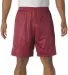 N5296 A4 Adult Lined Tricot Mesh Shorts CARDINAL front view