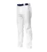 N6162 A4 Adult Pro Style Open Bottom Baggy Cut Bas WHITE front view