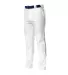 N6162 A4 Adult Pro Style Open Bottom Baggy Cut Bas WHITE/ BLACK front view
