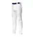 N6162 A4 Adult Pro Style Open Bottom Baggy Cut Bas WHITE/ ROYAL front view