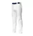 N6162 A4 Adult Pro Style Open Bottom Baggy Cut Bas WHITE/ FOREST front view