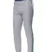 N6178 A4 Adult Pro Style Elastic Bottom Baseball P GREY/ FOREST front view