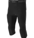 N6181 A4 Men's Flyless Football Pant BLACK front view