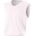 NB2340 A4 Youth Moisture Management V-neck Muscle WHITE front view