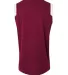 NB2340 A4 Youth Moisture Management V-neck Muscle MAROON/ WHITE back view